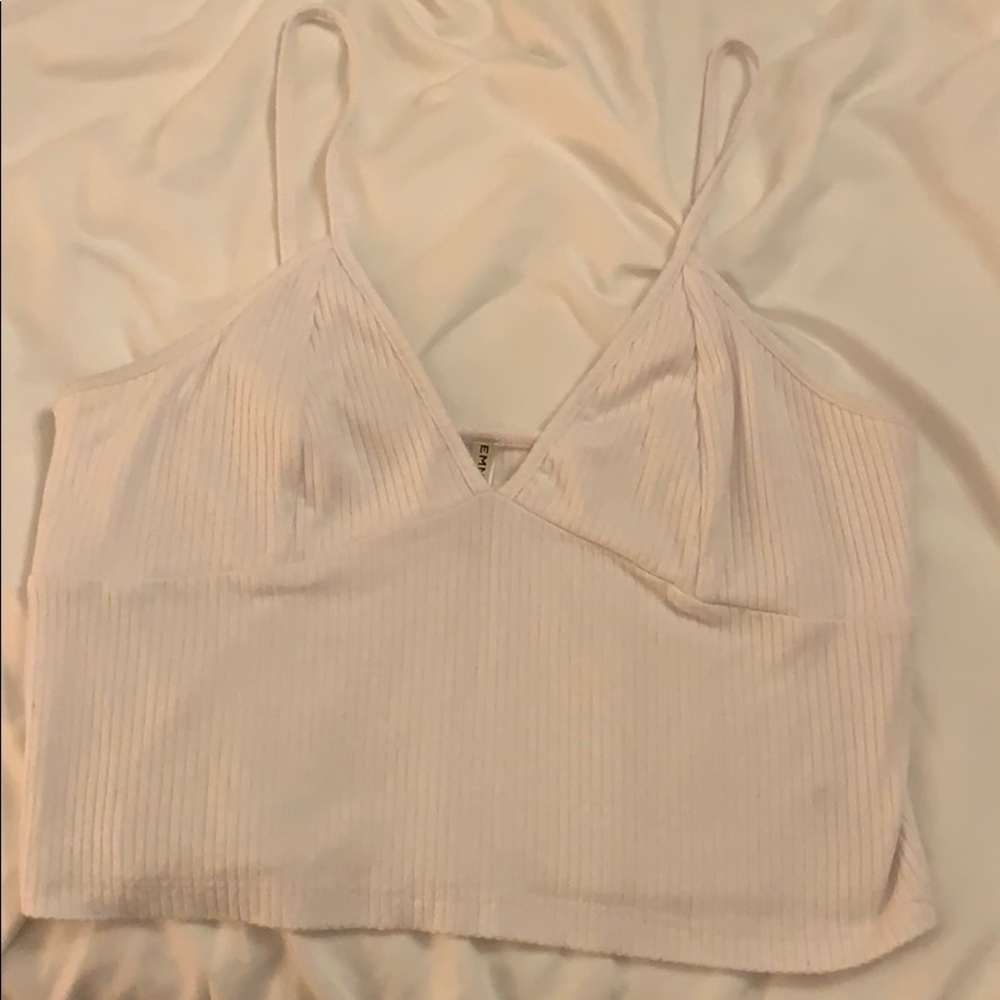 LF Emma & Sam ribbed bustier cropped tank top